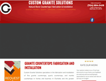 Tablet Screenshot of customgranitesolutions.com